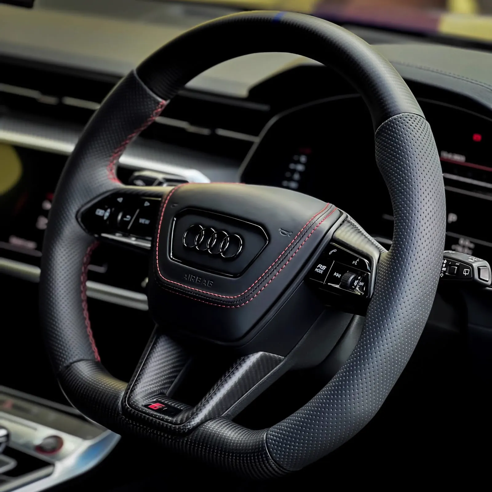 Hand-stitched Audi steering wheel from the Split Customs website